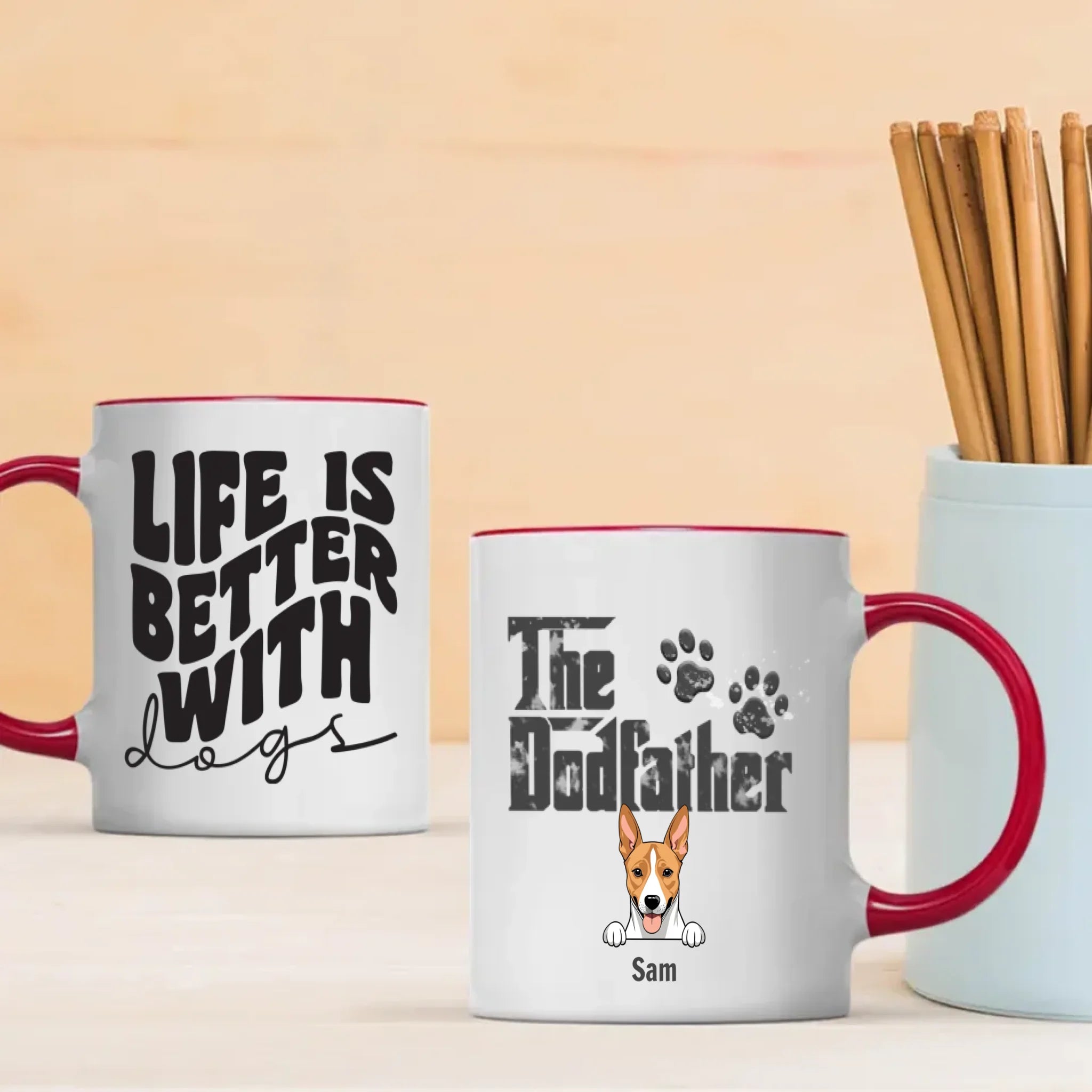 Life Is Better with Dogs – Personalized Mug – Cute Gift for Pet Lovers – 89Prints