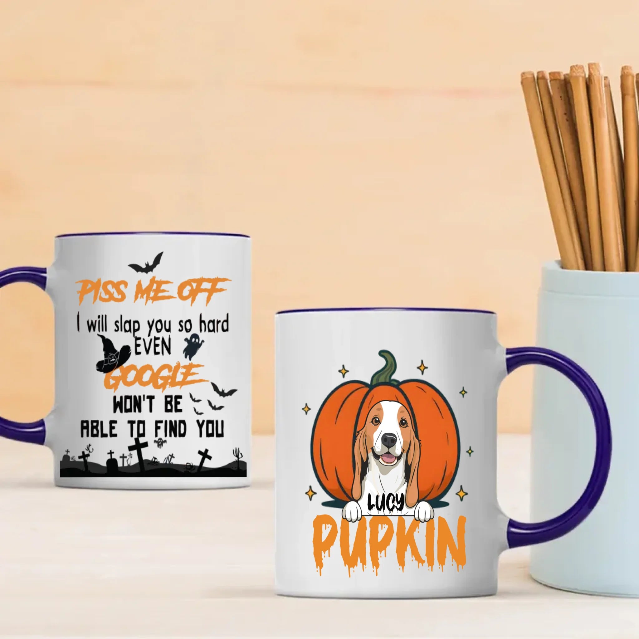 Piss Me Off Mug – Custom Dog Clipart & PUPKIN Text