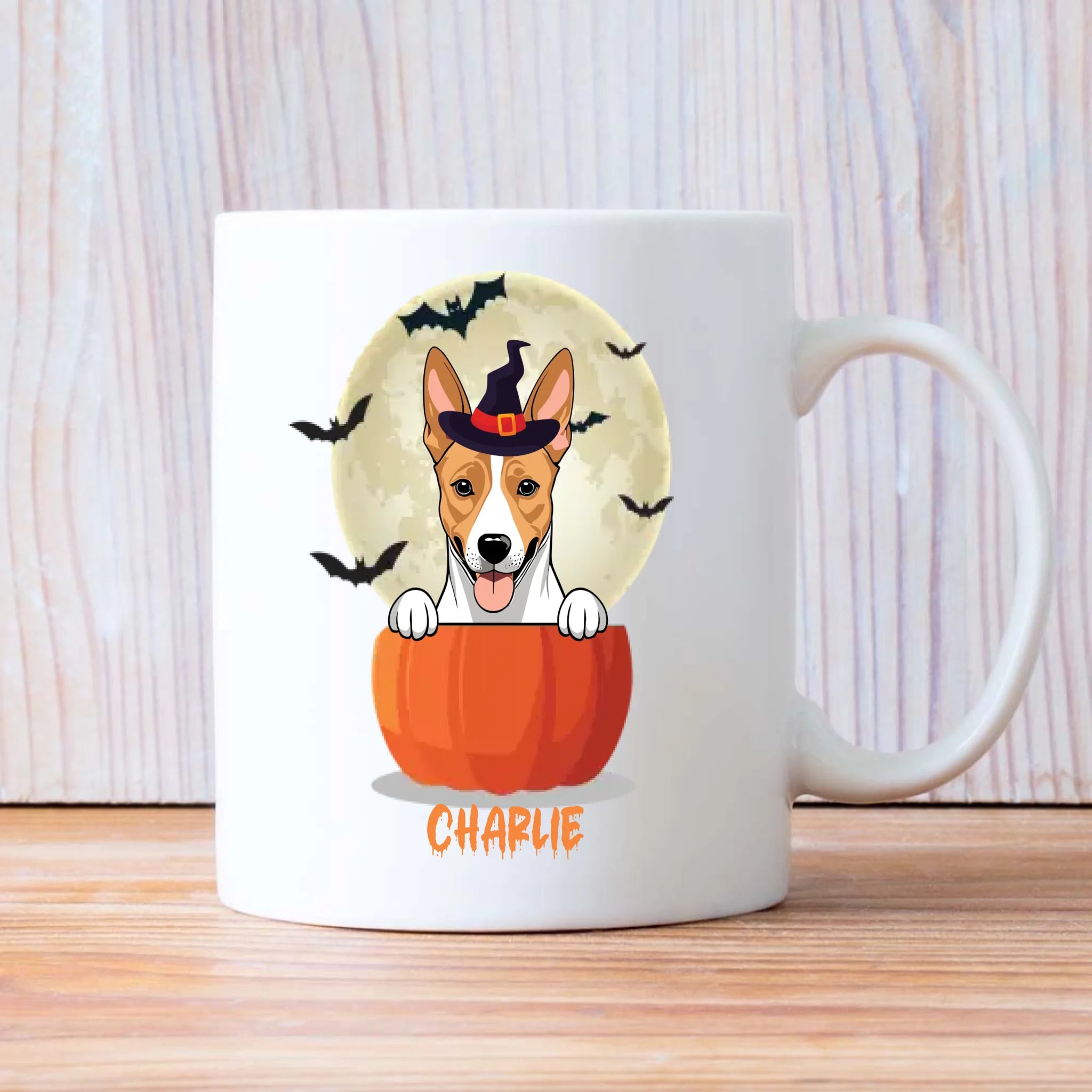 Pet All The Pupkins Mug – Custom Dog Clipart & Name