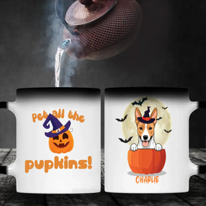 Pet All The Pupkins Mug – Custom Dog Clipart & Name