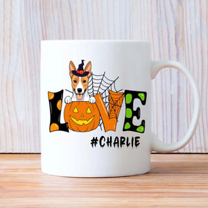 Halloween Dog Mug – Custom Witch Hat Clipart & Name