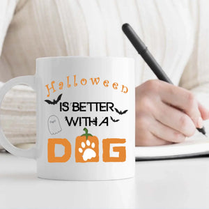 Halloween Dog Mug – Custom Witch Hat Clipart & Name