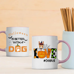 Halloween Dog Mug – Custom Witch Hat Clipart & Name