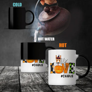 Halloween Dog Mug – Custom Witch Hat Clipart & Name