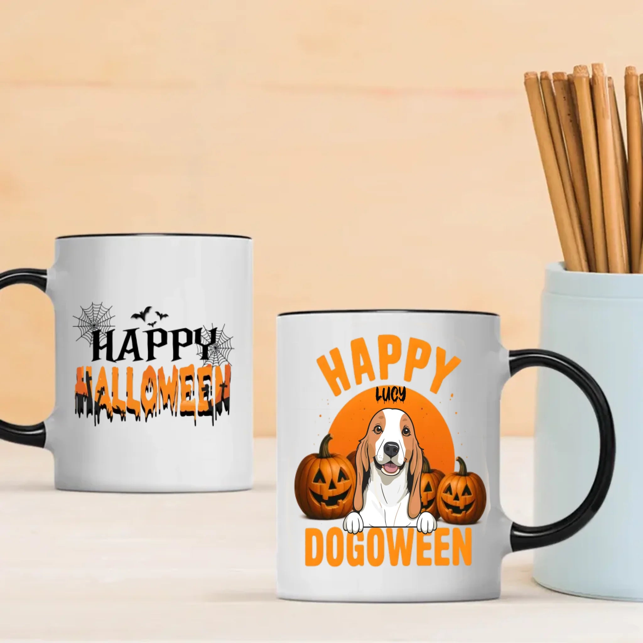 Happy Halloween Mug – Custom Dog Clipart & Happy Dogoween