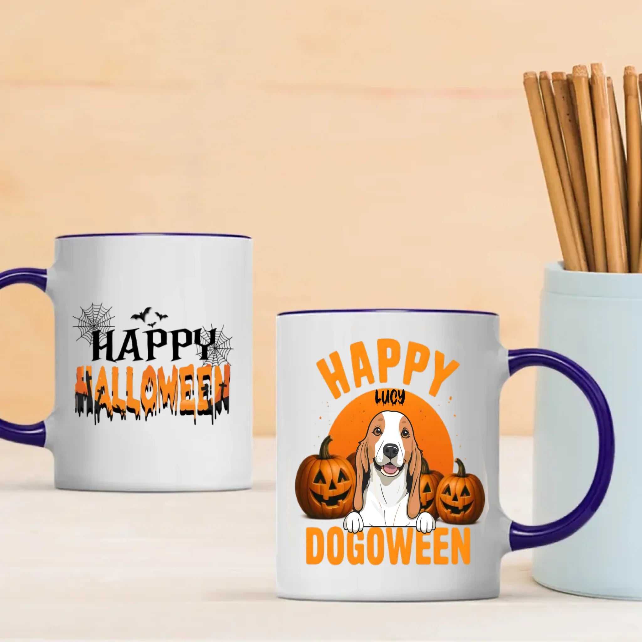 Happy Halloween Mug – Custom Dog Clipart & Happy Dogoween