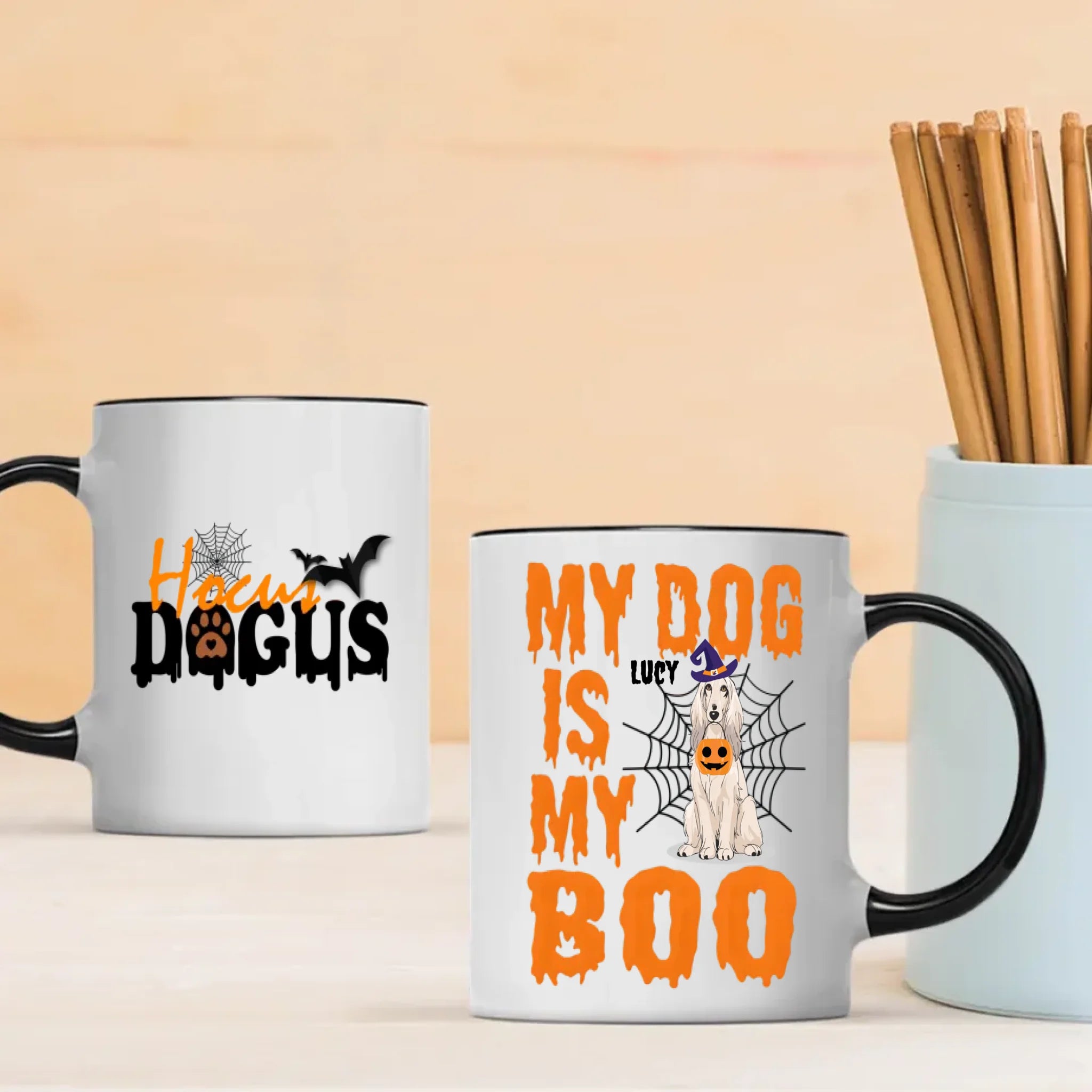 Hocus DogUs Mug – Cute Dog Clipart & Custom Text
