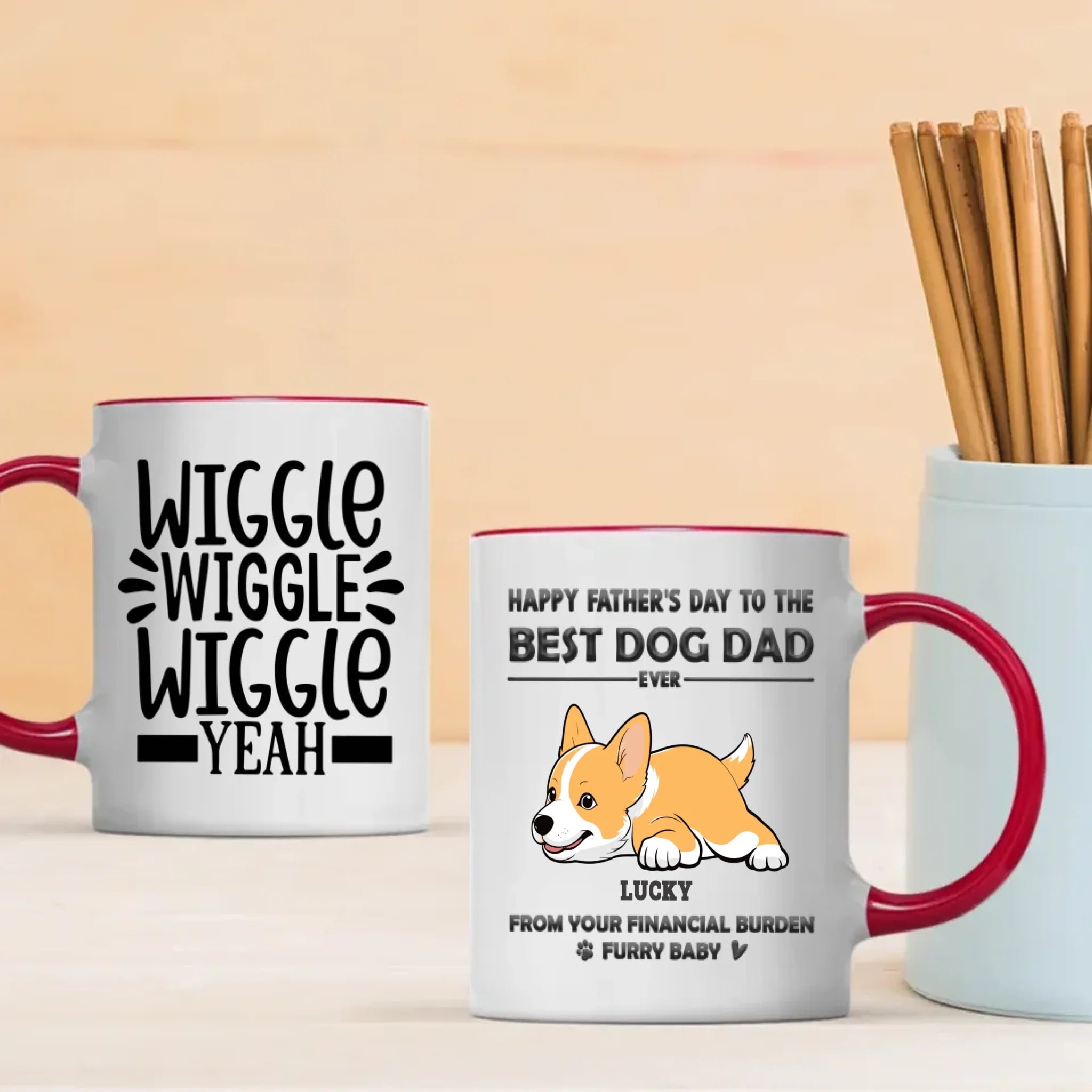 Custom Dog Mug – Just Wiggles & Love - 89Prints