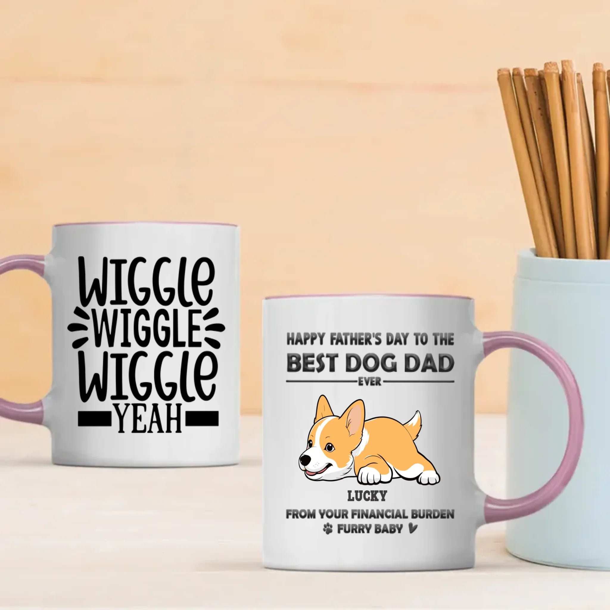 Custom Dog Mug – Just Wiggles & Love - 89Prints