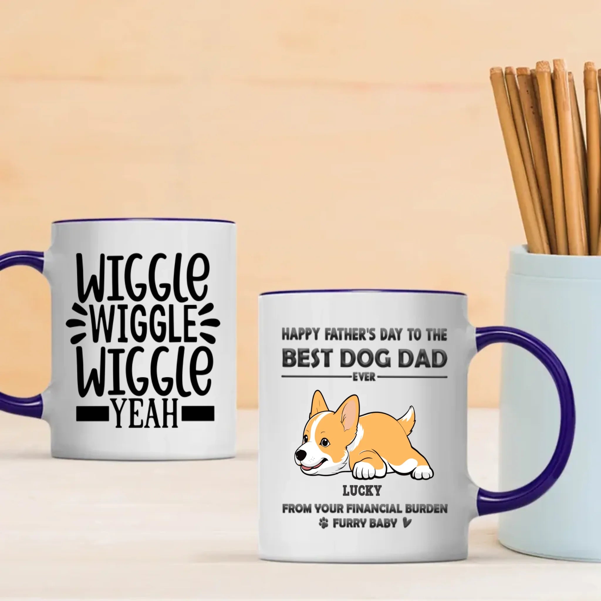 Custom Dog Mug – Just Wiggles & Love - 89Prints