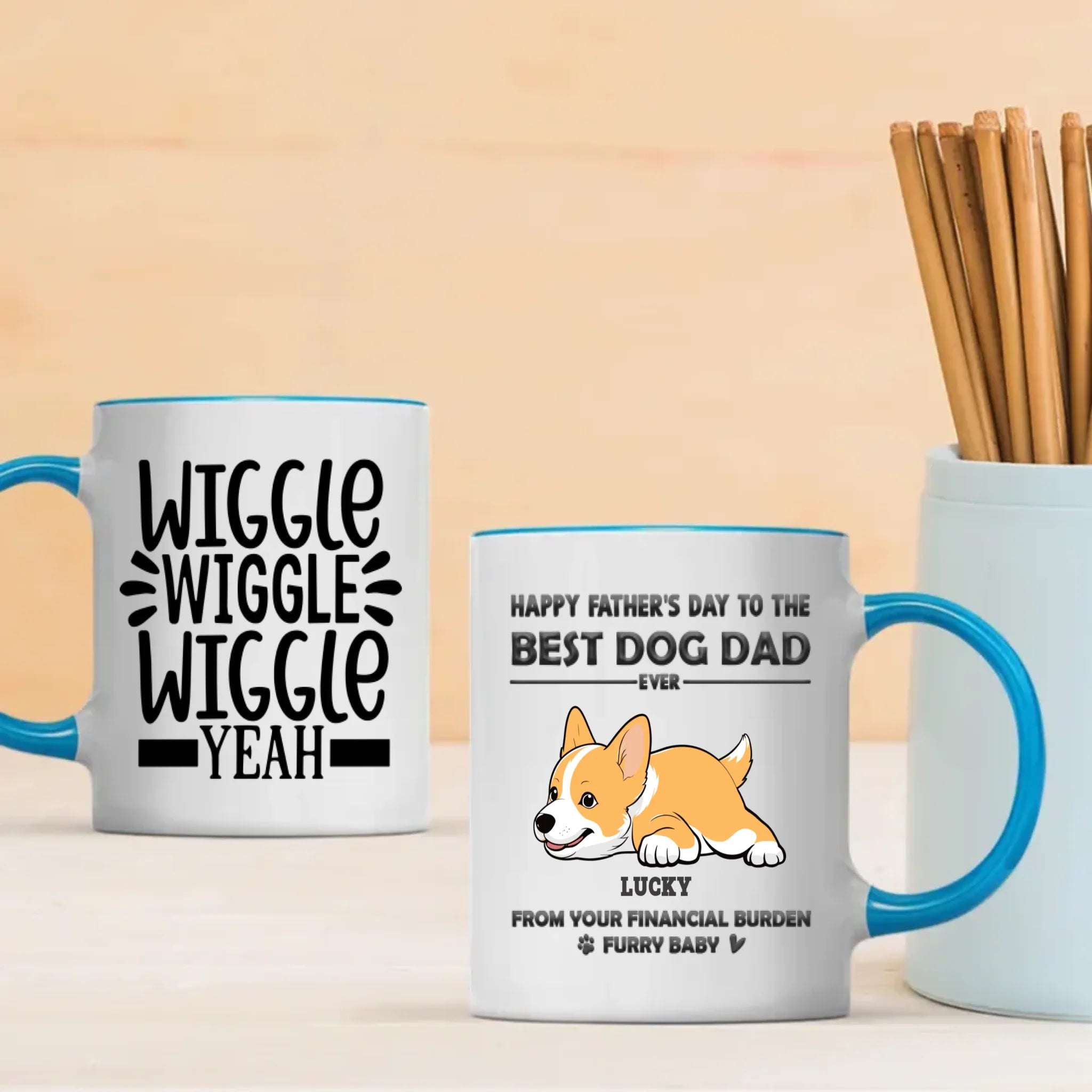 Custom Dog Mug – Just Wiggles & Love - 89Prints