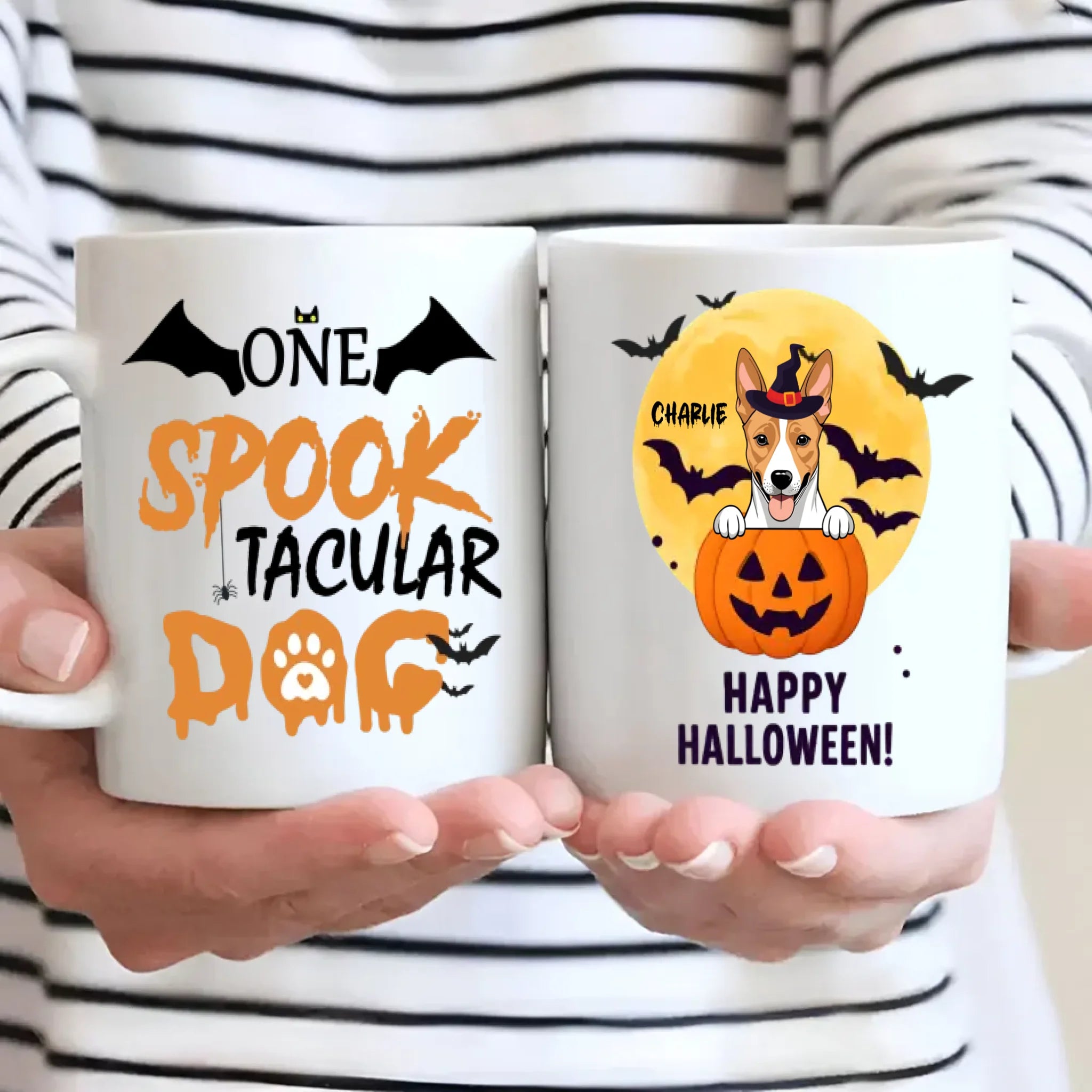 One Spook Tacular Dog Mug – Custom Name & Halloween Clipart