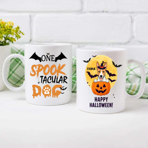 One Spook Tacular Dog Mug – Custom Name & Halloween Clipart