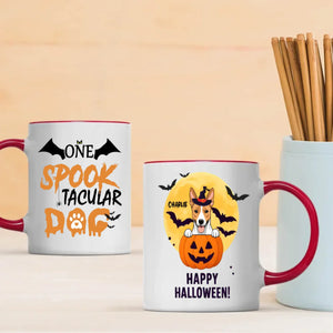 One Spook Tacular Dog Mug – Custom Name & Halloween Clipart