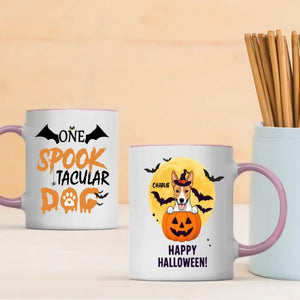 One Spook Tacular Dog Mug – Custom Name & Halloween Clipart
