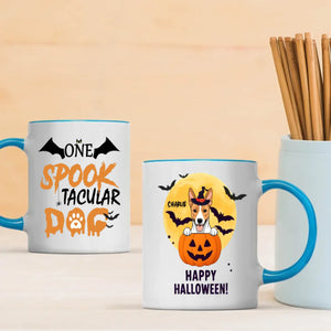 One Spook Tacular Dog Mug – Custom Name & Halloween Clipart