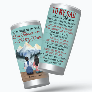To My Dad in Heaven – Forever in My Heart Personalized Memorial Tumbler - 89Prints