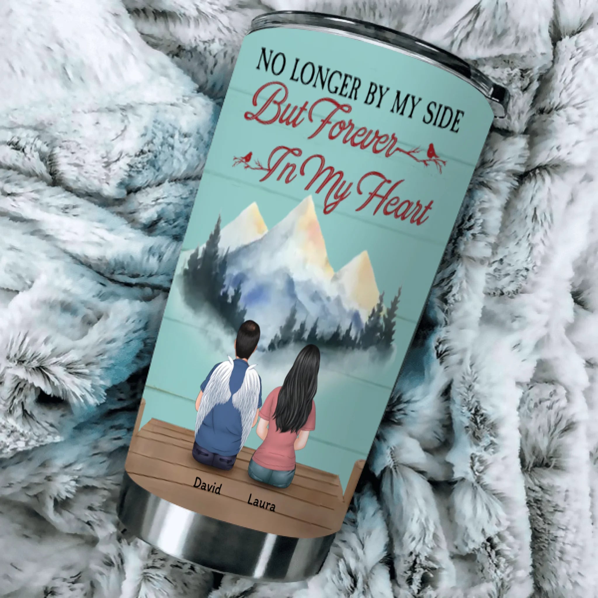 To My Dad in Heaven – Forever in My Heart Personalized Memorial Tumbler - 89Prints