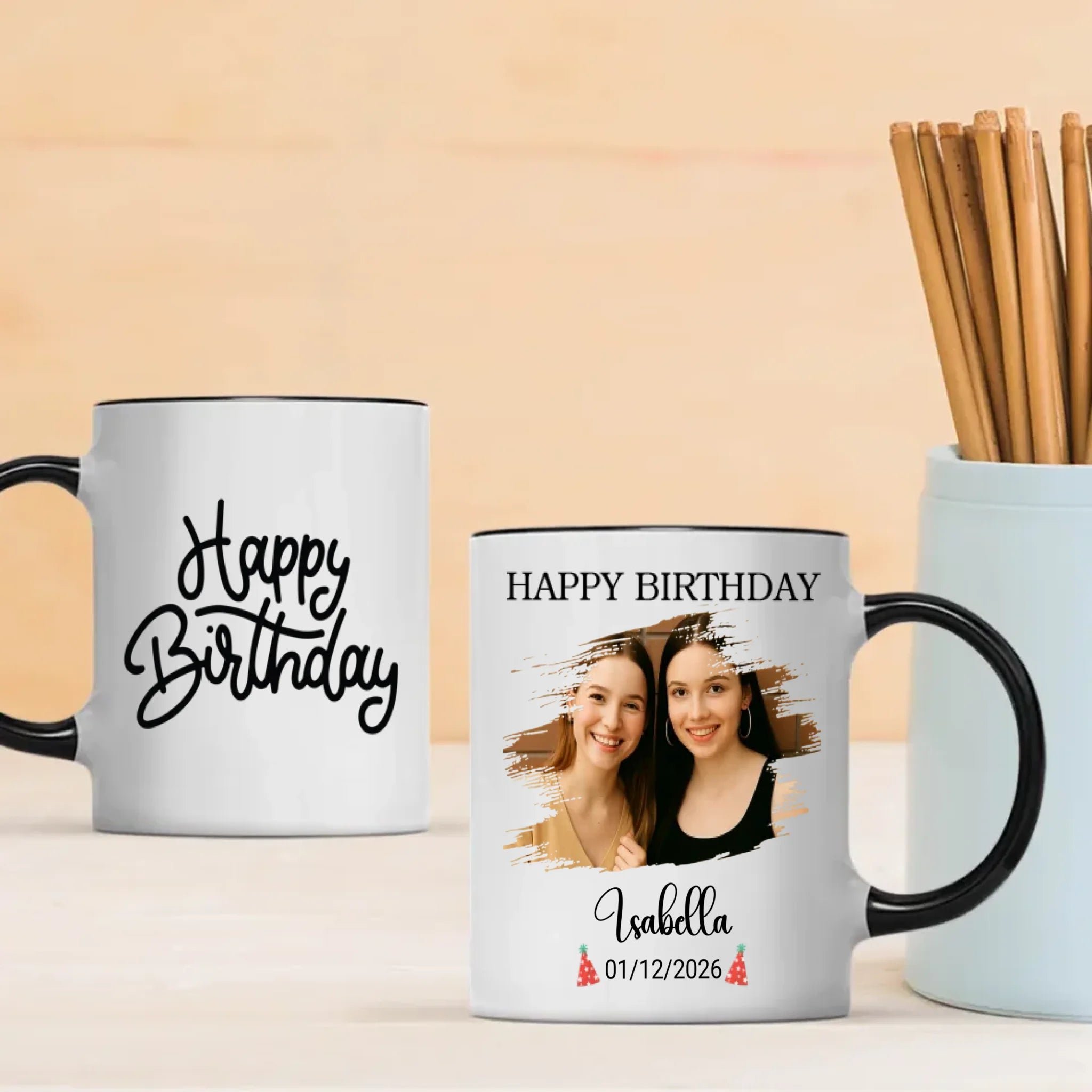 Pretty Personalized Birthday Mug Gift - 89Prints