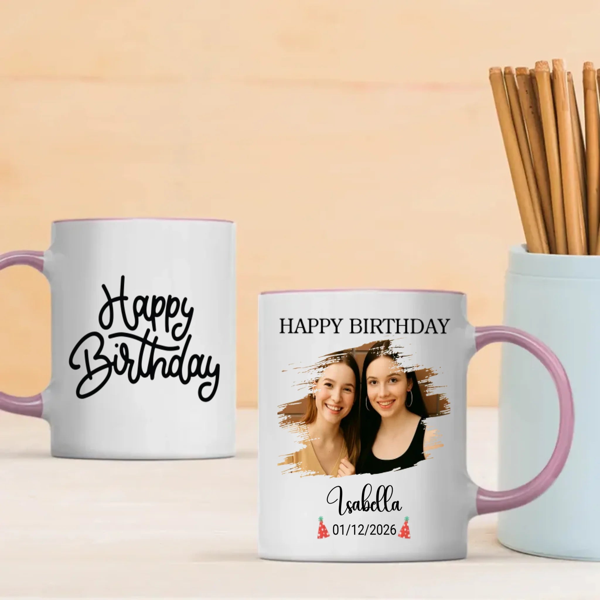 Pretty Personalized Birthday Mug Gift - 89Prints