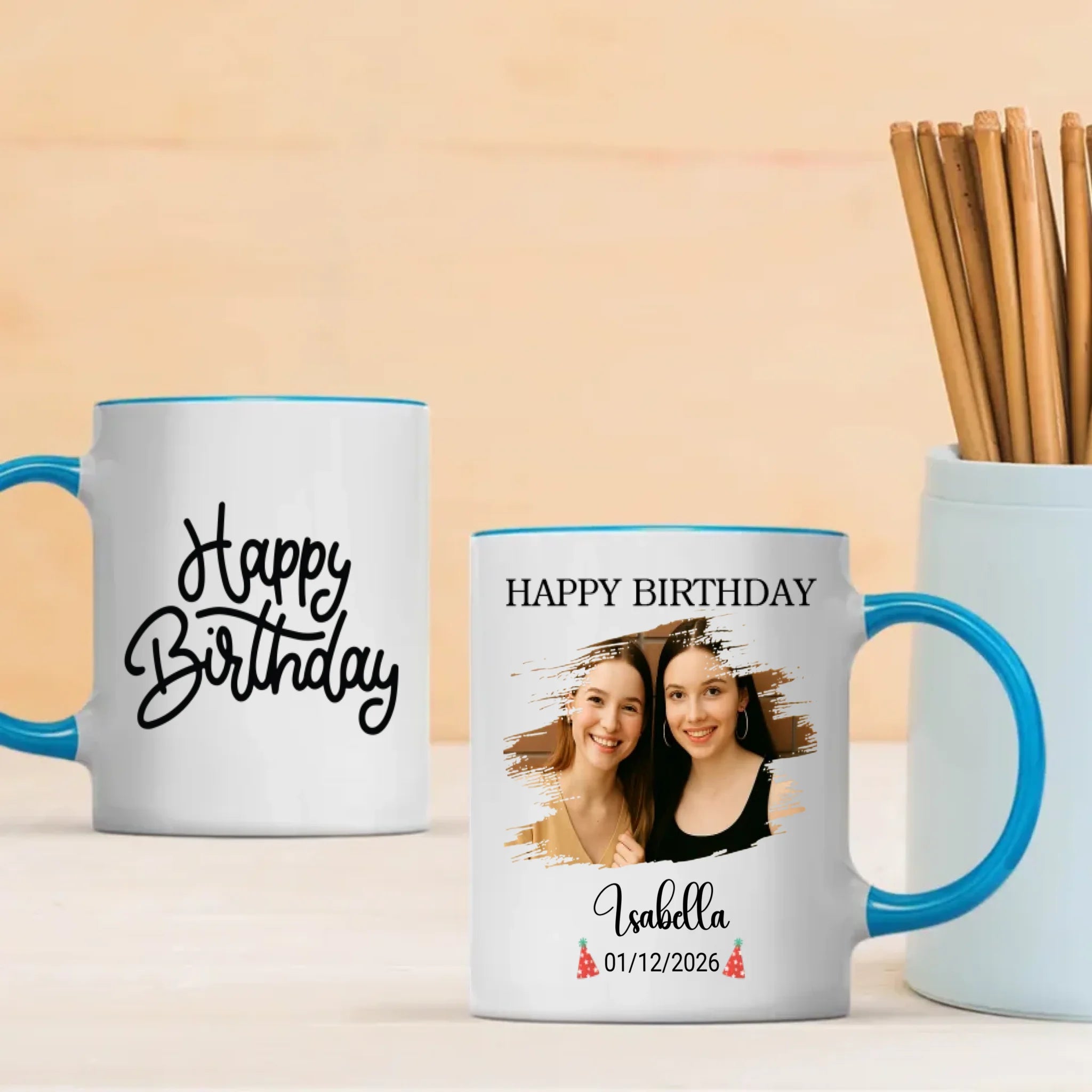 Pretty Personalized Birthday Mug Gift - 89Prints