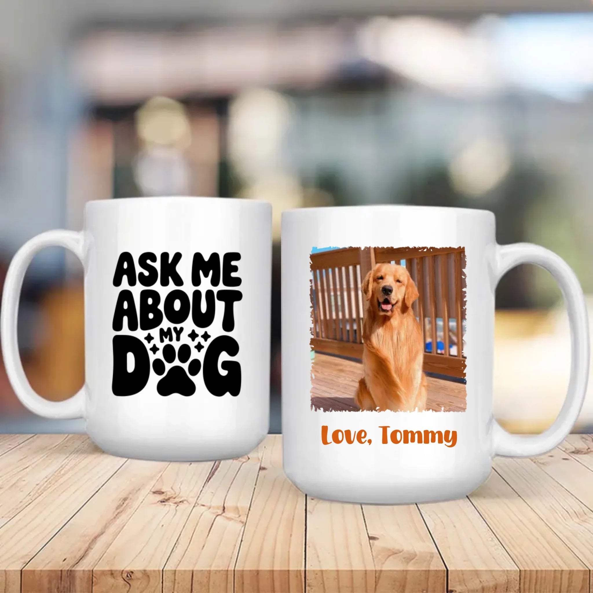 Custom Dog Mug – “Ask Me About My Dog” Funny Coffee Cup for Dog Lovers - 89Prints