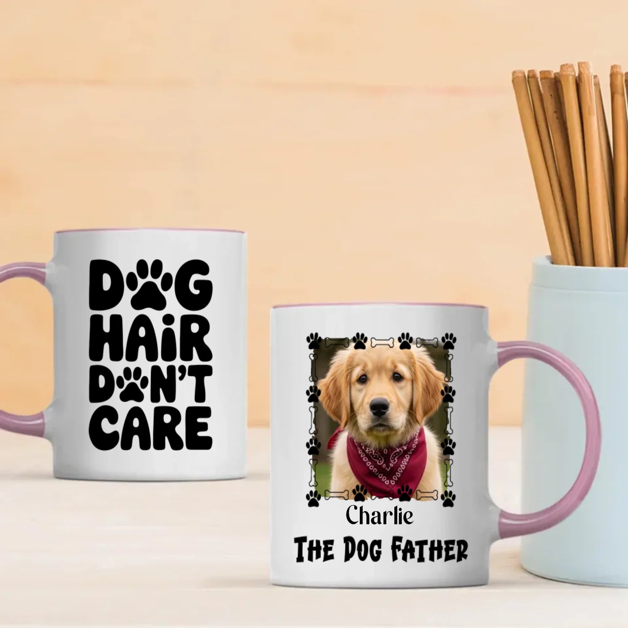 Custom Dog Mug – Dog Hair Don’t Care – Simple Modern Coffee Cup for Pet Parents – 89Prints