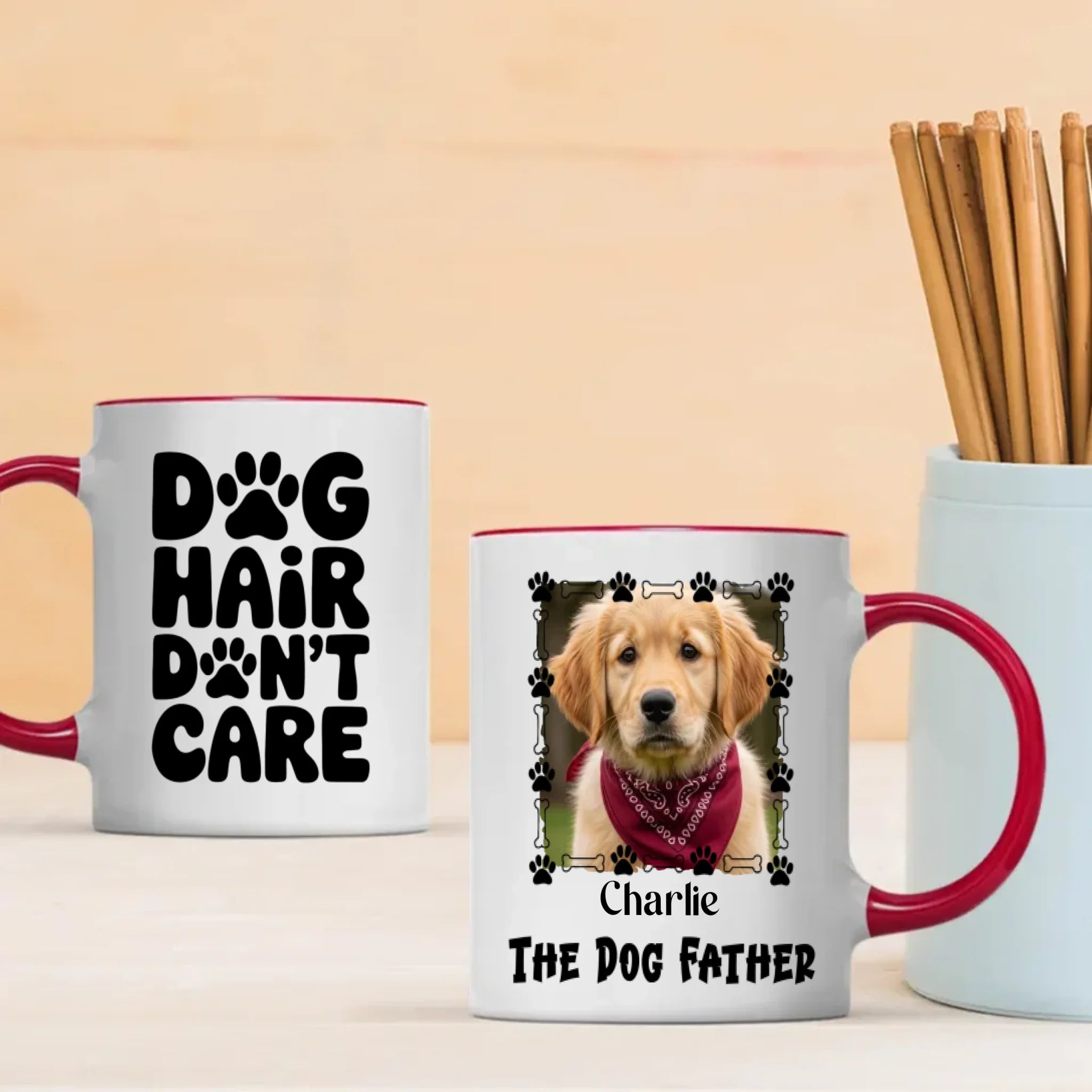 Custom Dog Mug – Dog Hair Don’t Care – Simple Modern Coffee Cup for Pet Parents – 89Prints
