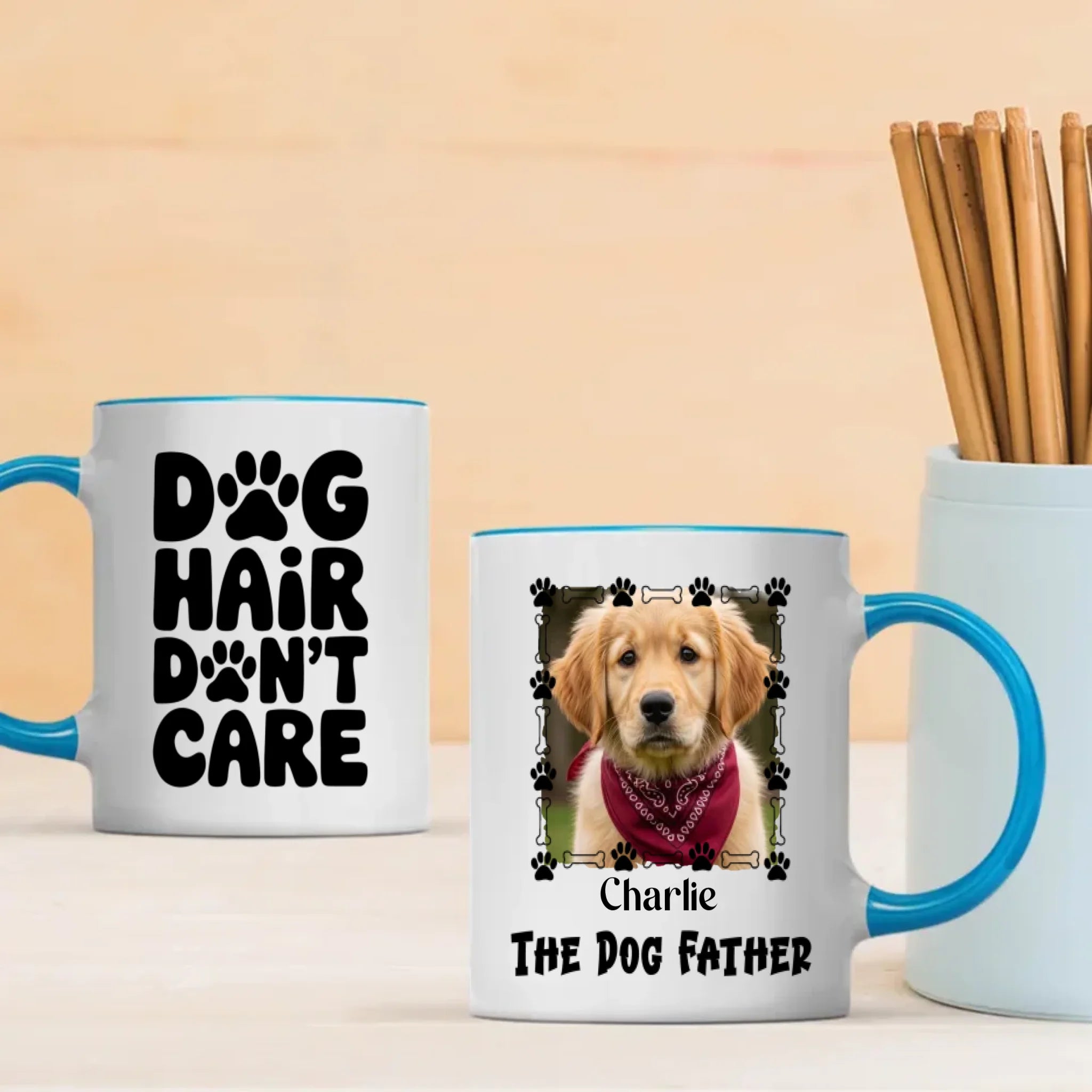 Custom Dog Mug – Dog Hair Don’t Care – Simple Modern Coffee Cup for Pet Parents – 89Prints
