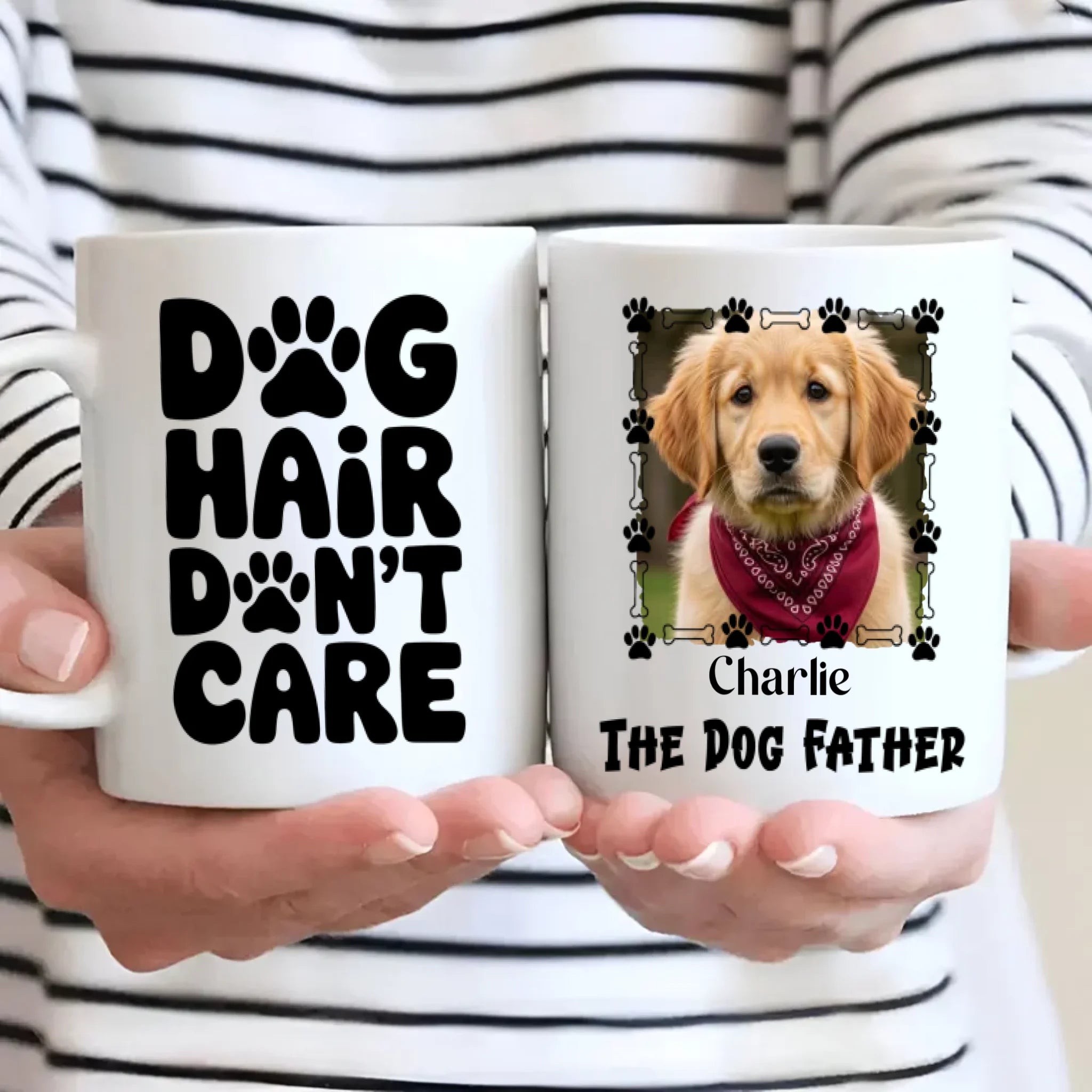 Custom Dog Mug – Dog Hair Don’t Care – Simple Modern Coffee Cup for Pet Parents – 89Prints