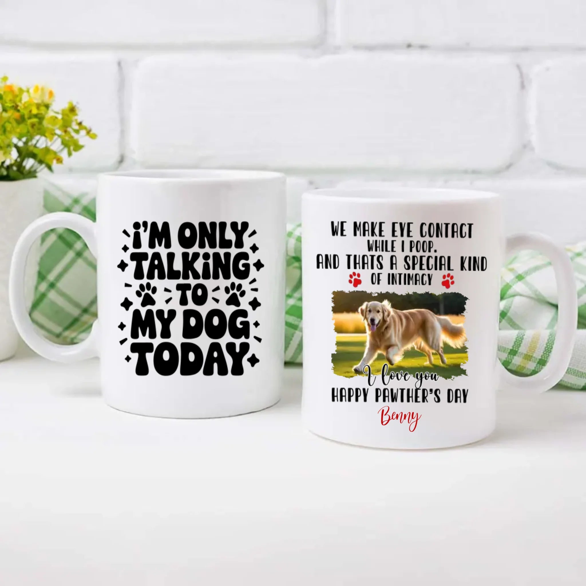 Personalized Dog Mug Happy Pawther’s Day - Funny Coffee Cup Gift for the Best Dog Dad Ever - 89Prints
