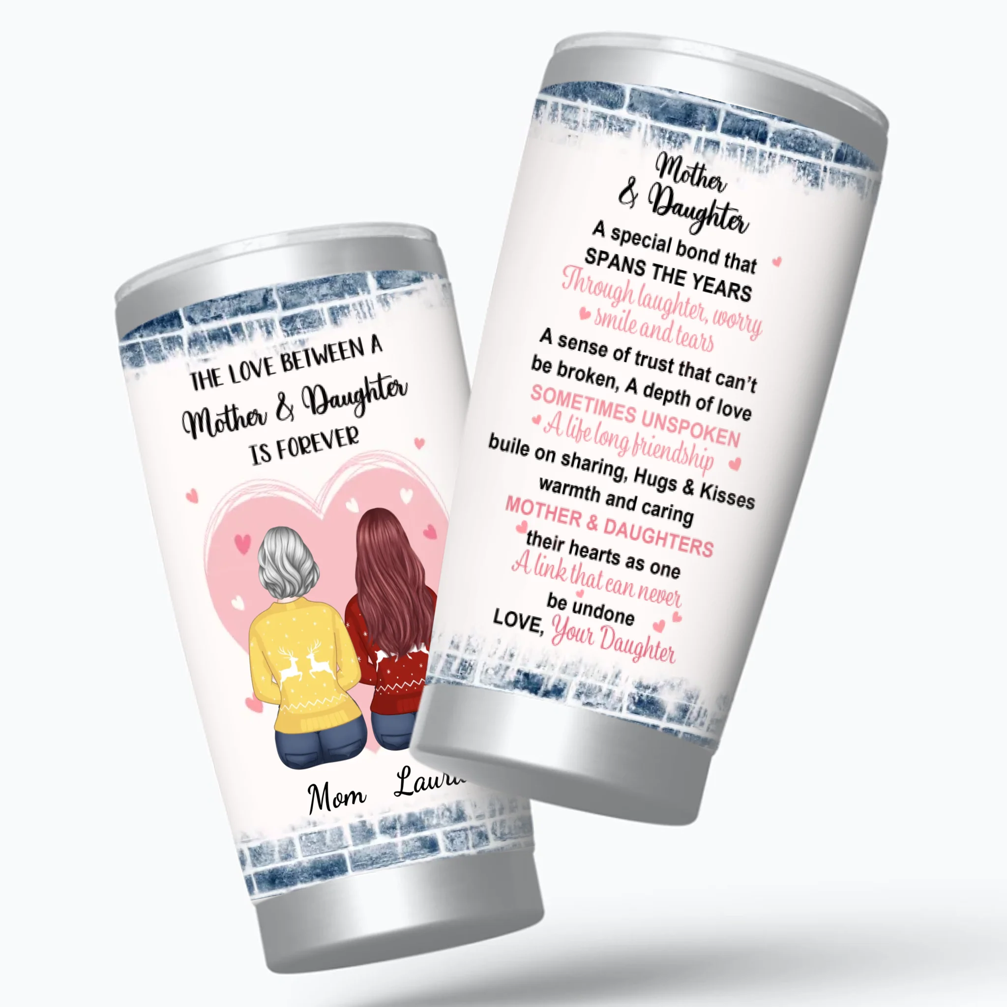 Mother & Daughter Personalized Tumbler – The Bond That Lasts Forever - 89Prints