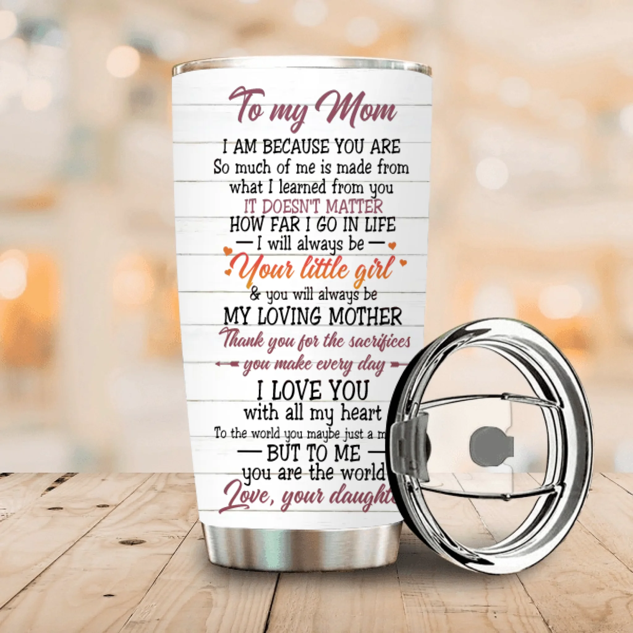 To My Mom Tumbler – A Heartfelt Gift to Thank Her for Endless Love - 89Prints