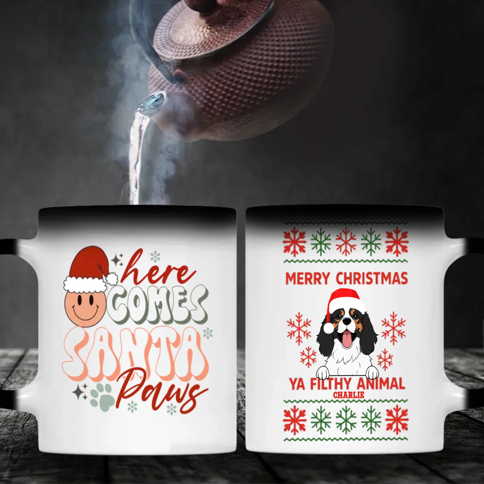 Personalized Dog Mug Merry Christmas Cute Coffee Cup Gift for Dog Lovers - 89Prints