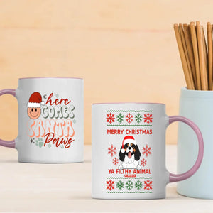 Personalized Dog Mug Merry Christmas Cute Coffee Cup Gift for Dog Lovers - 89Prints