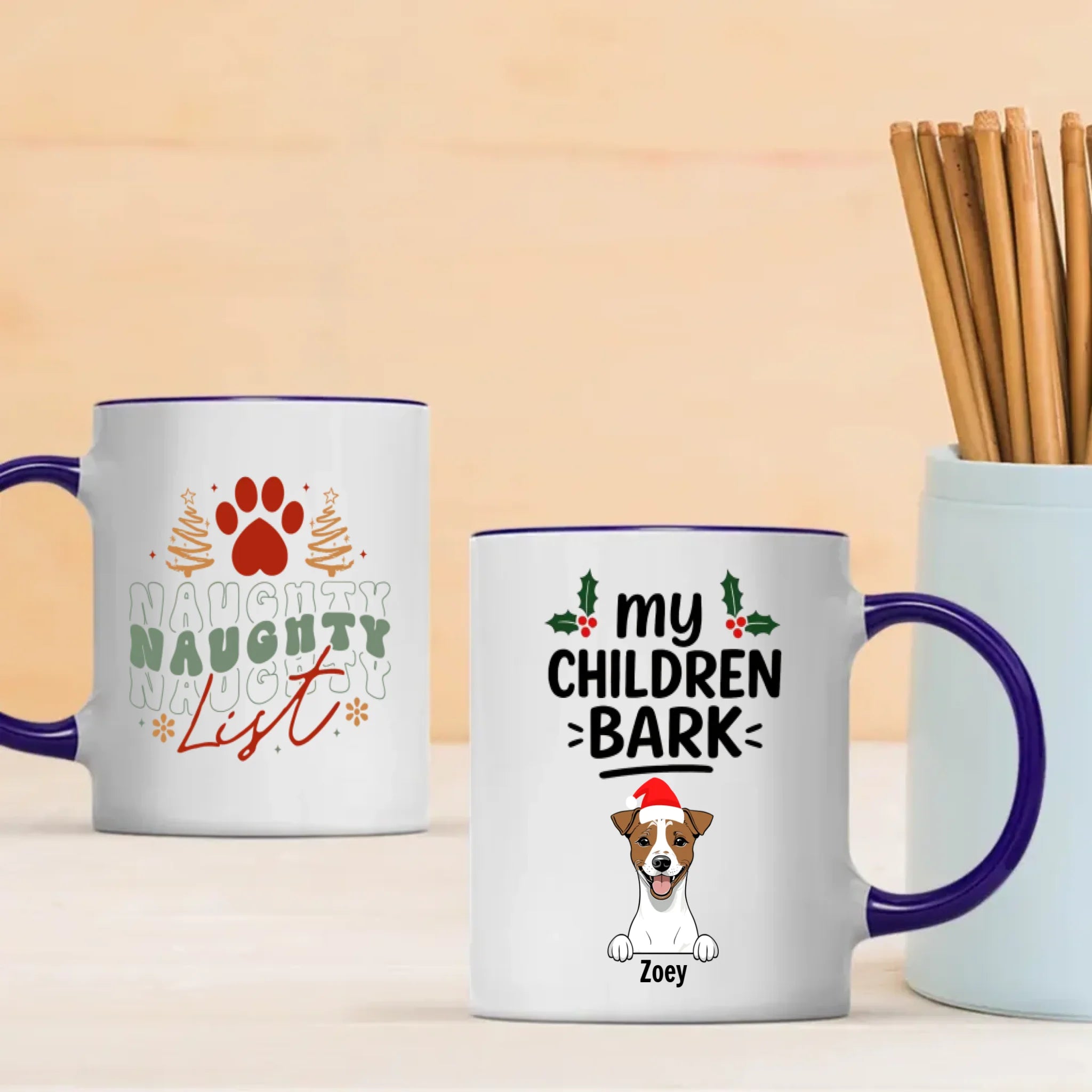Christmas Dog Mug My Children Bark Funny Personalized Coffee Cup Gift – 89Prints