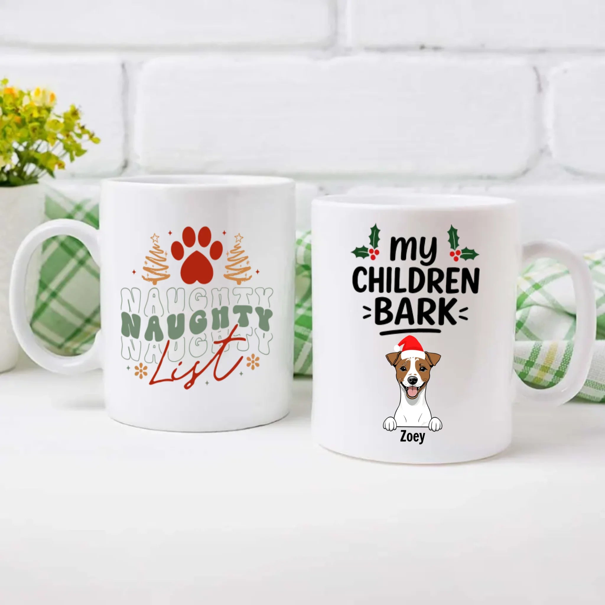 Christmas Dog Mug My Children Bark Funny Personalized Coffee Cup Gift – 89Prints