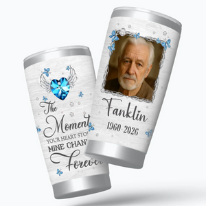 Forever in My Heart – Custom Grandpa Memorial Tumbler with Photo - 89Prints