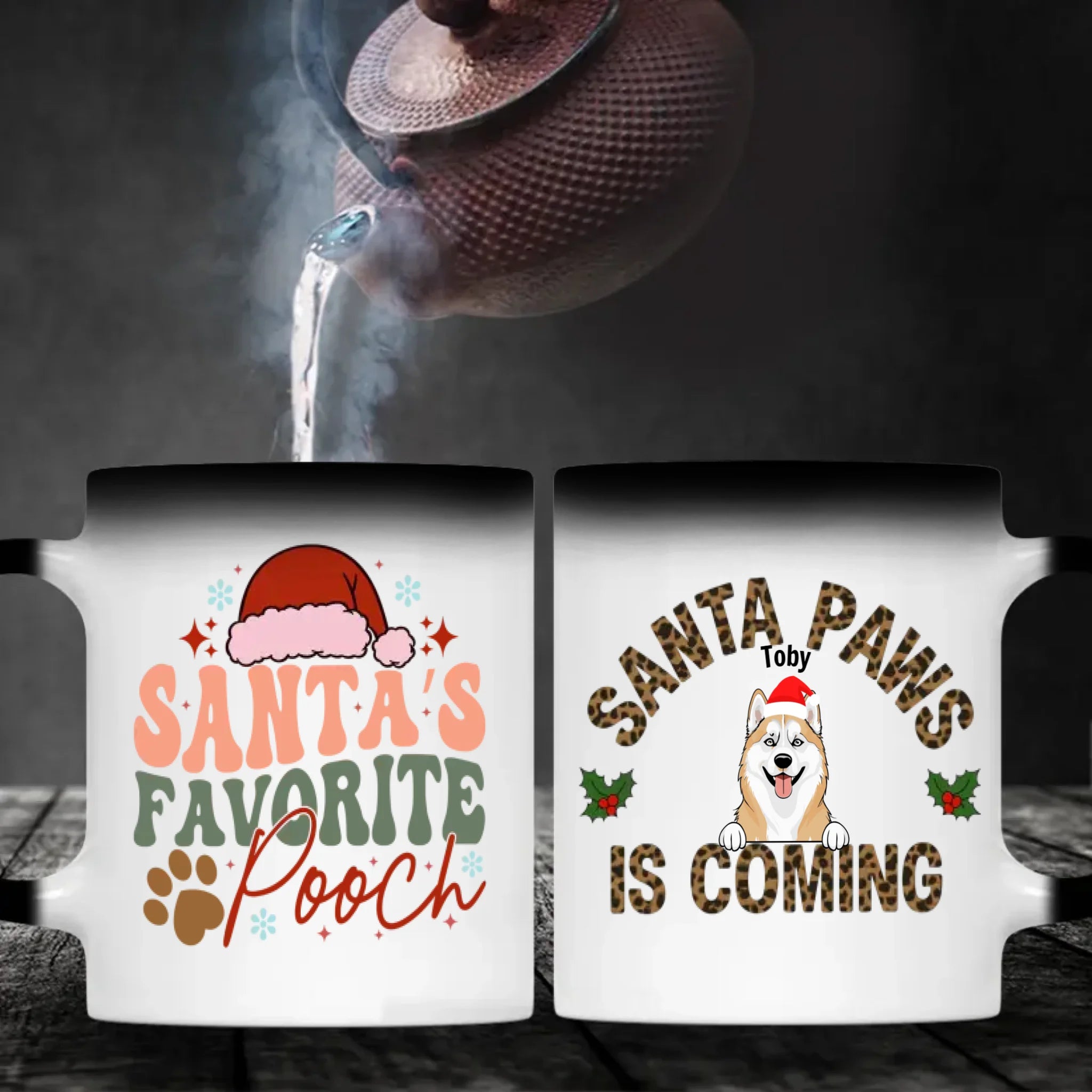 Custom Dog Mug Santa Paws Is Coming – Funny Christmas Coffee Cup Gift for Dog Lovers – 89Prints