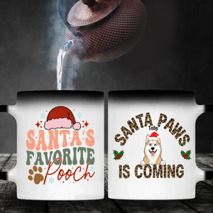 Custom Dog Mug Santa Paws Is Coming – Funny Christmas Coffee Cup Gift for Dog Lovers – 89Prints