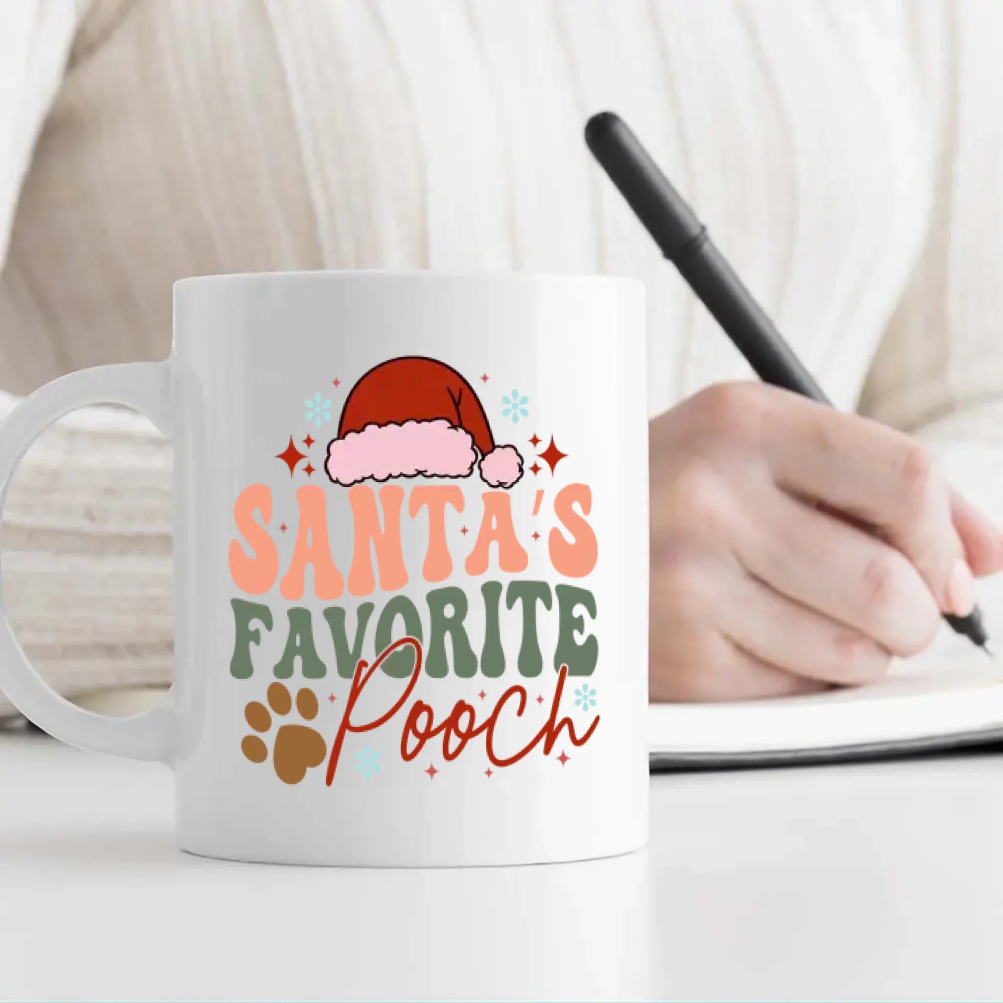 Custom Dog Mug Santa Paws Is Coming – Funny Christmas Coffee Cup Gift for Dog Lovers – 89Prints