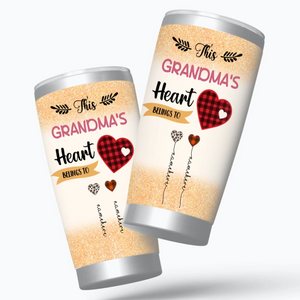 Personalized Nana Tumbler – This Nana’s Heart Belongs To Her Grandkids - 89Prints