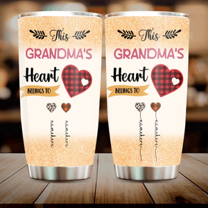 Personalized Nana Tumbler – This Nana’s Heart Belongs To Her Grandkids - 89Prints