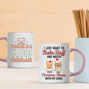 Custom Dog Mug Barking in a Winter Wonderland – Funny Christmas Coffee Cup Gift for Dog Lovers – 89Prints