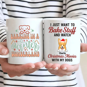 Custom Dog Mug Barking in a Winter Wonderland – Funny Christmas Coffee Cup Gift for Dog Lovers – 89Prints