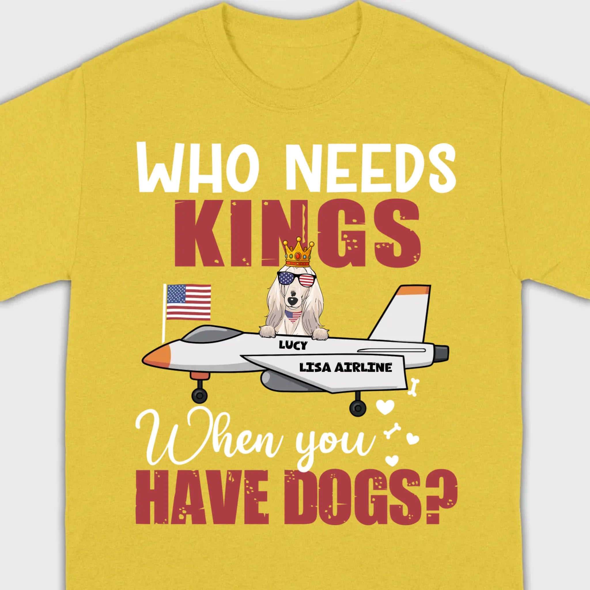 Custom No Kings Shirt – Personalized Dog Lover Tee | 89Prints