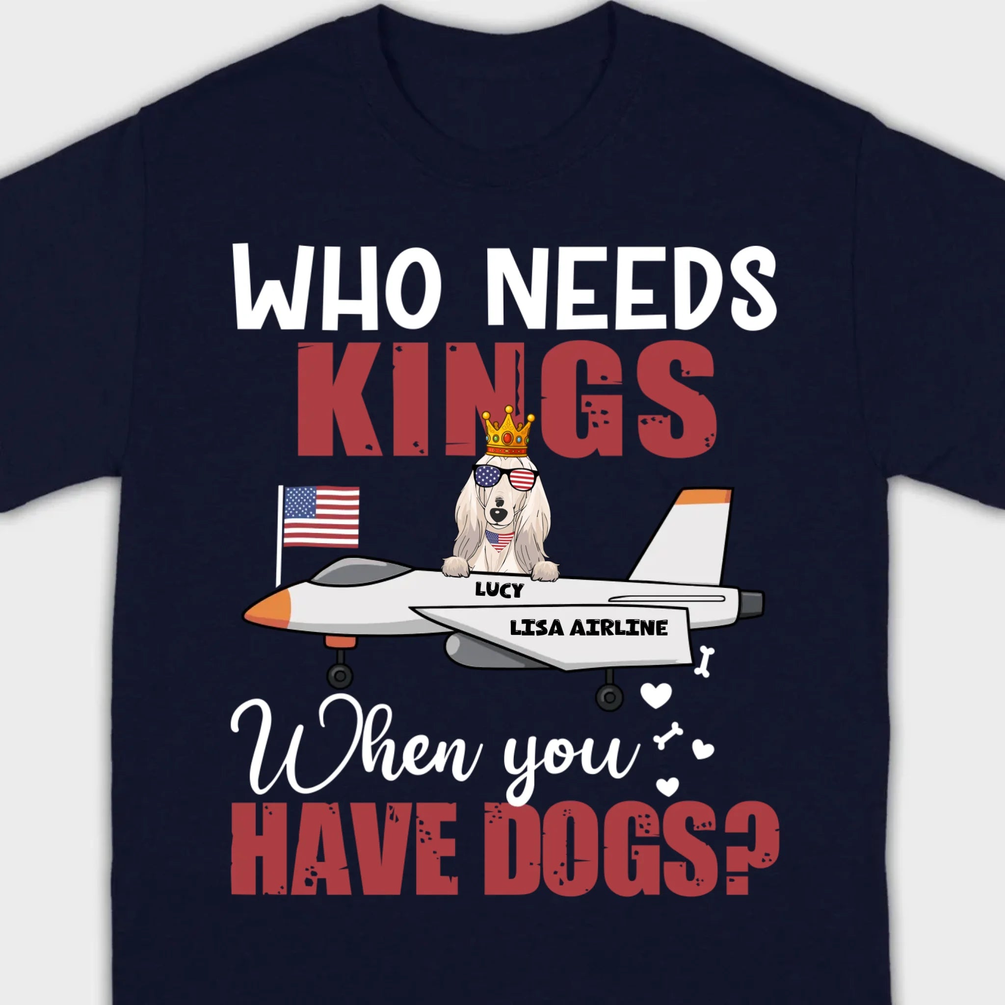 Custom No Kings Shirt – Personalized Dog Lover Tee | 89Prints