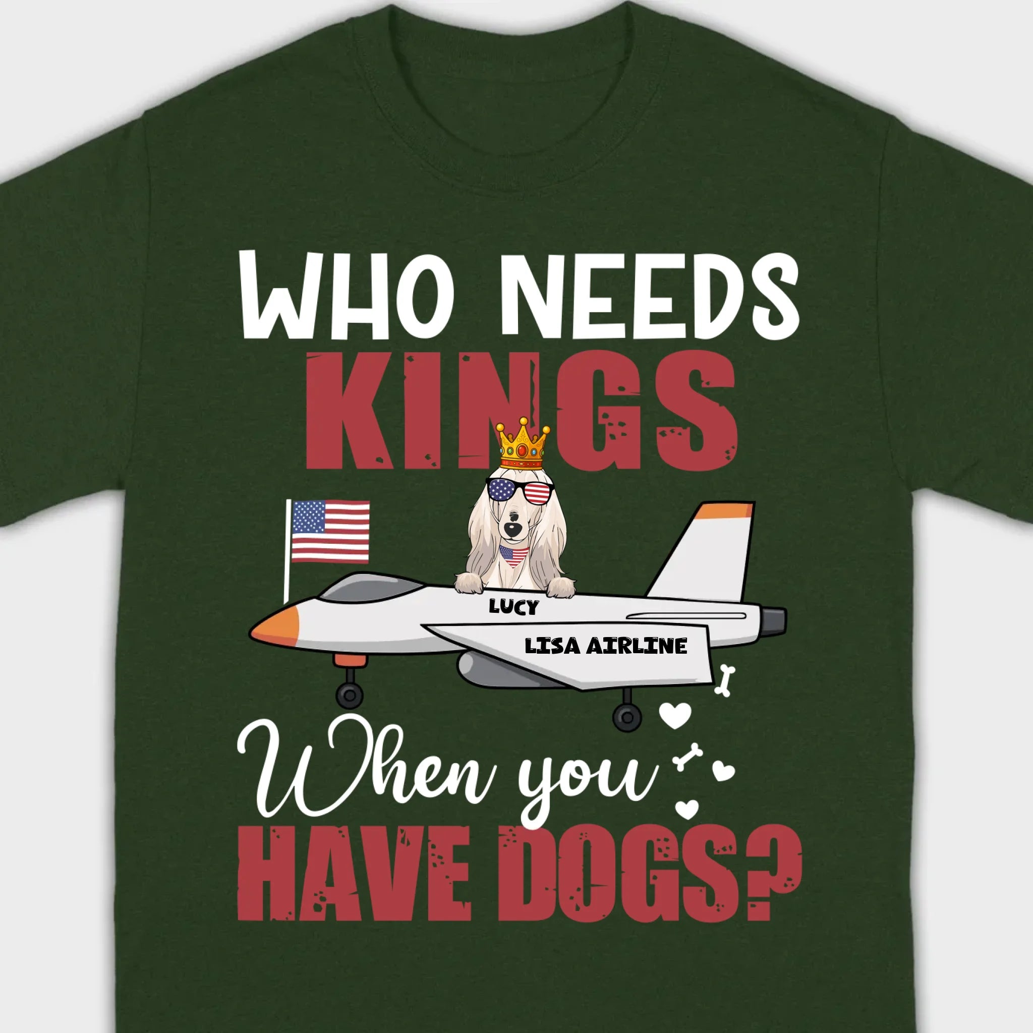 Custom No Kings Shirt – Personalized Dog Lover Tee | 89Prints