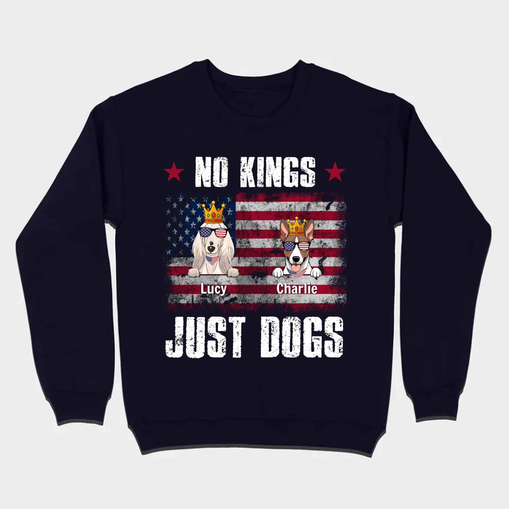 Custom “No Kings Just Dogs” Shirt – Personalized Dog Lover Tee | 89Prints