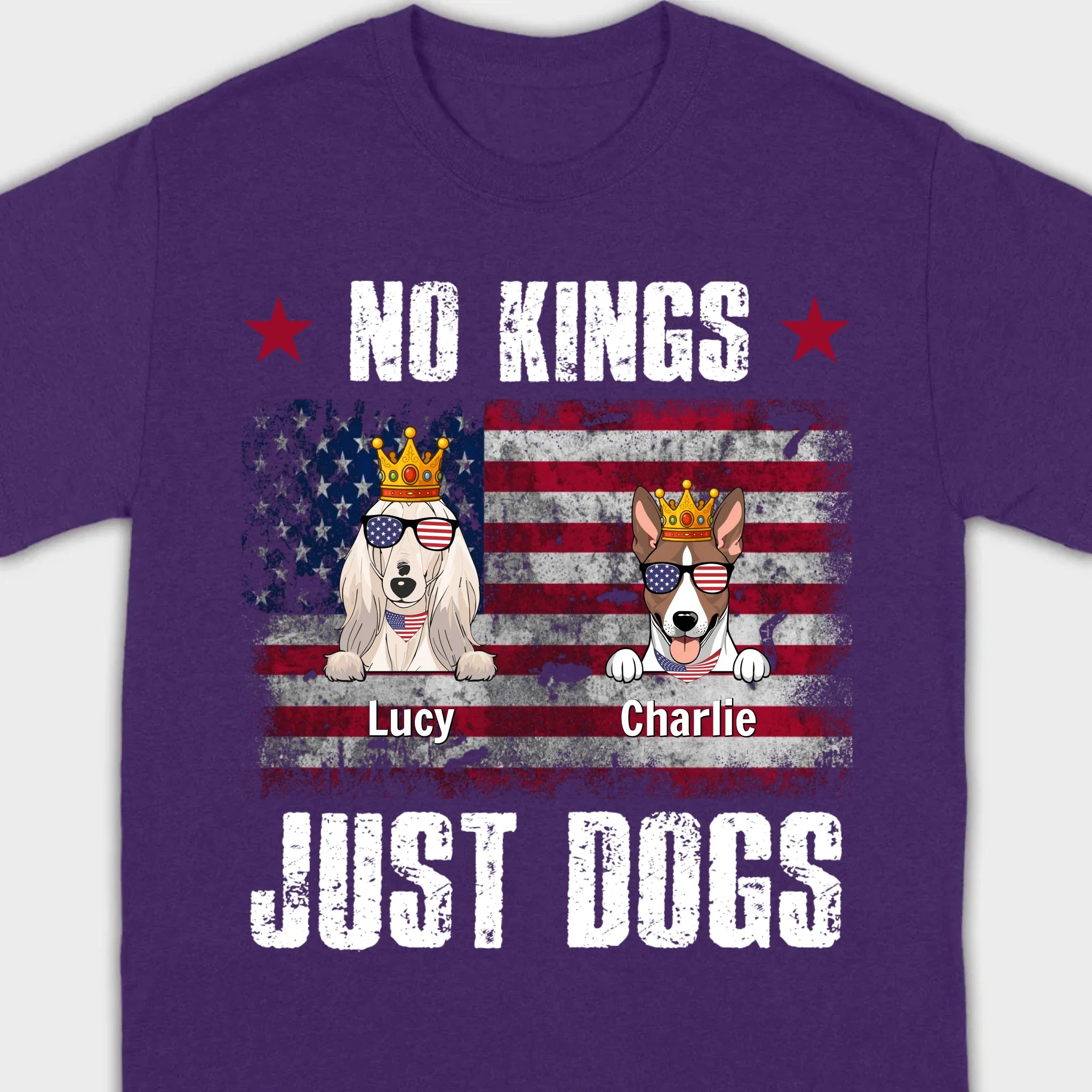 Custom “No Kings Just Dogs” Shirt – Personalized Dog Lover Tee | 89Prints